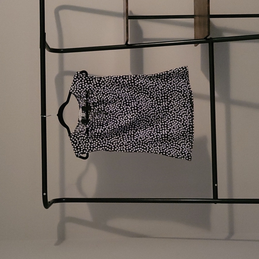 Black top with white polkadot